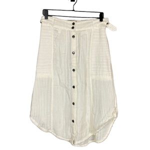 Free People ivory cotton skirt